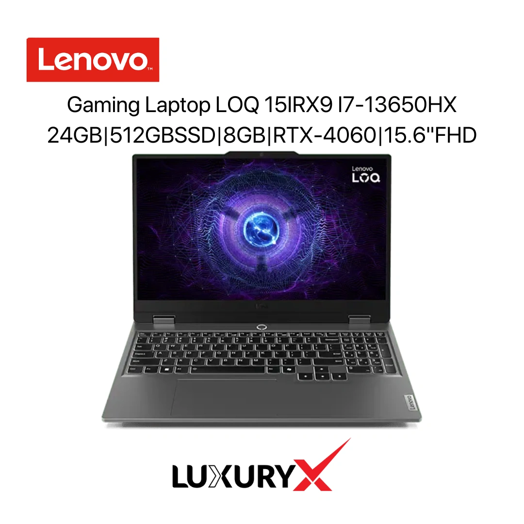 Lenovo LOQ 15IRX9 Gaming Laptop | Intel i7-13650HX | RTX 4060 8GB | 24GB RAM | 512GB SSD