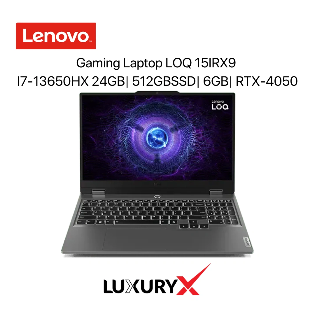 Lenovo LOQ 15IRX9: Core i7-13650HX, RTX 4050 Gaming Laptop 16GB|512GBSSD
