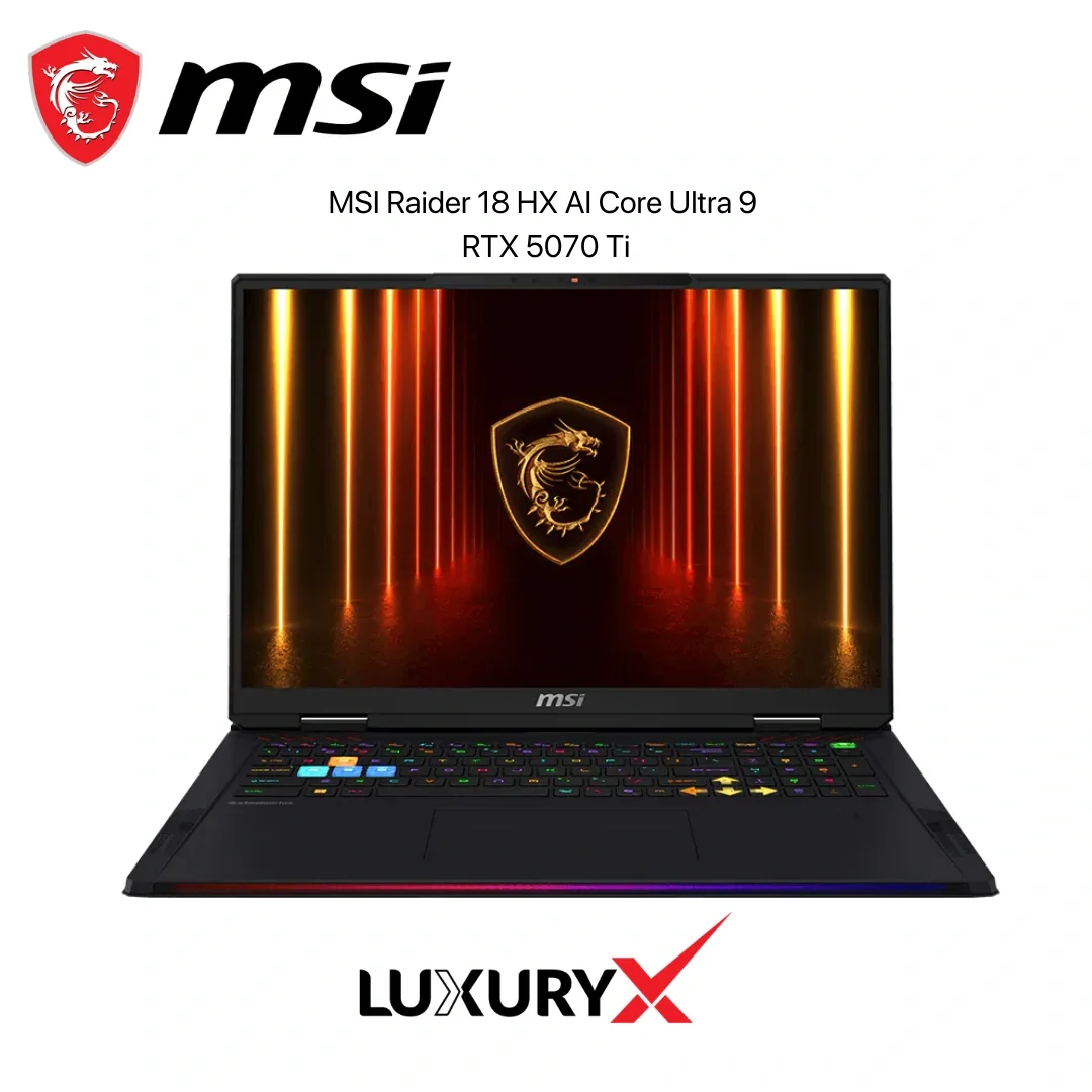 MSI Raider 18 HX AI Core Ultra 9 RTX 5070 Ti Gaming Laptop